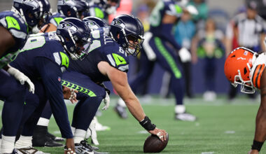 Seattle Seahawks offensive line 2024 preseason Cleveland Browns...