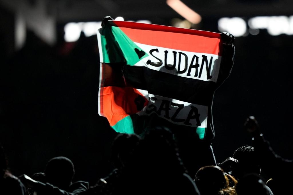 Super Bowl halftime performer charged for running on field with ‘Sudan and Free Gaza’ flag – Chicago Tribune