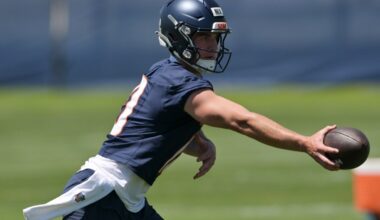Broncos' Bo Nix mixes it up with defenders at minicamp on red zone day