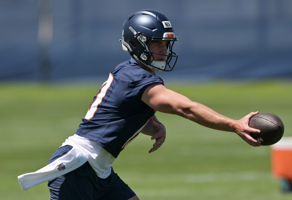 Broncos' Bo Nix mixes it up with defenders at minicamp on red zone day
