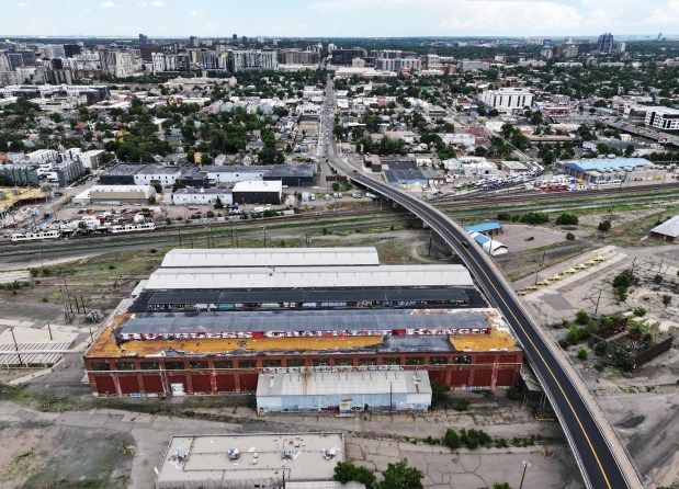 The Burnham Yard site, a 58-acre plot of land located between 6th and 13th Avenues and bounded by Seminole Road and Osage Street, is seen in Denver on June 7, 2025. (Photo by RJ Sangosti/The Denver Post)