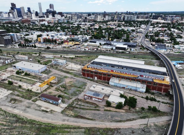 The Burnham Yard site, a 58-acre plot of land located between 6th and 13th Avenues and bounded by Seminole Road and Osage Street, is seen in Denver, on June 7, 2025. (Photo by RJ Sangosti/The Denver Post)
