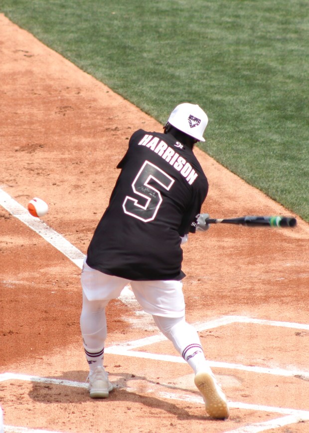 The fourth annual Devonta Smith Celebrity Softball Game takes place Saturday, June 28, 2025, at Coca-Cola Park in Allentown. The event features players from the Philadelphia Eagles competing in a home-run derby and a softball game. (Oliver Lois Economidis/The Morning Call)