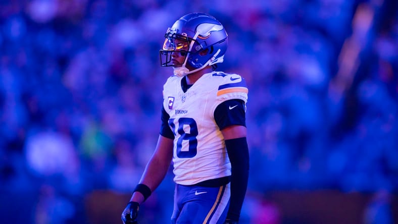 Justin Jefferson during the Wild Card matchup vs. the Rams.