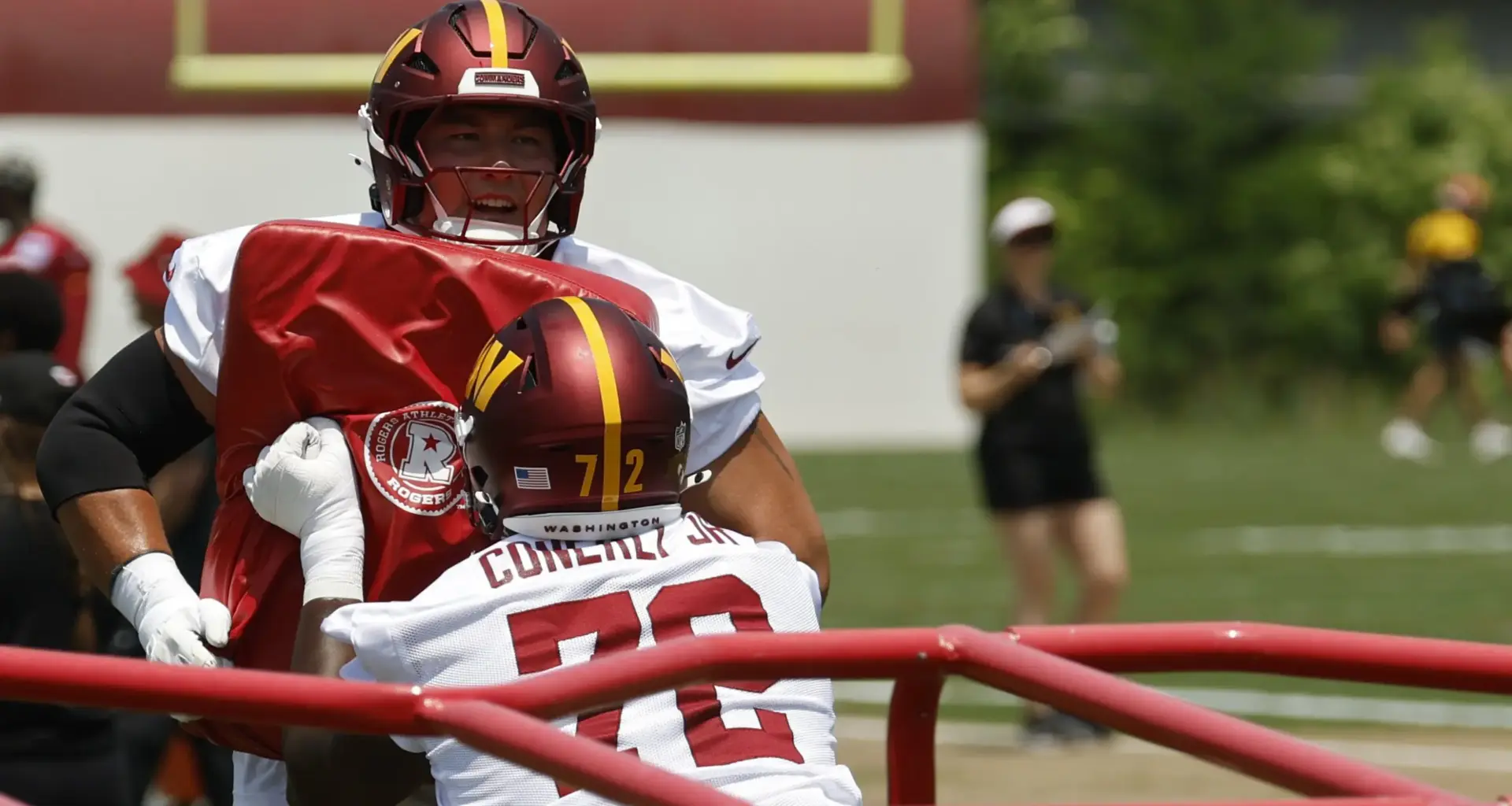 Josh Conerly Jr. dazzles Washington Commanders with agility as future left tackle star emerges