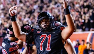 Caleb Lomu emerging as a 2026 NFL Draft prospect....