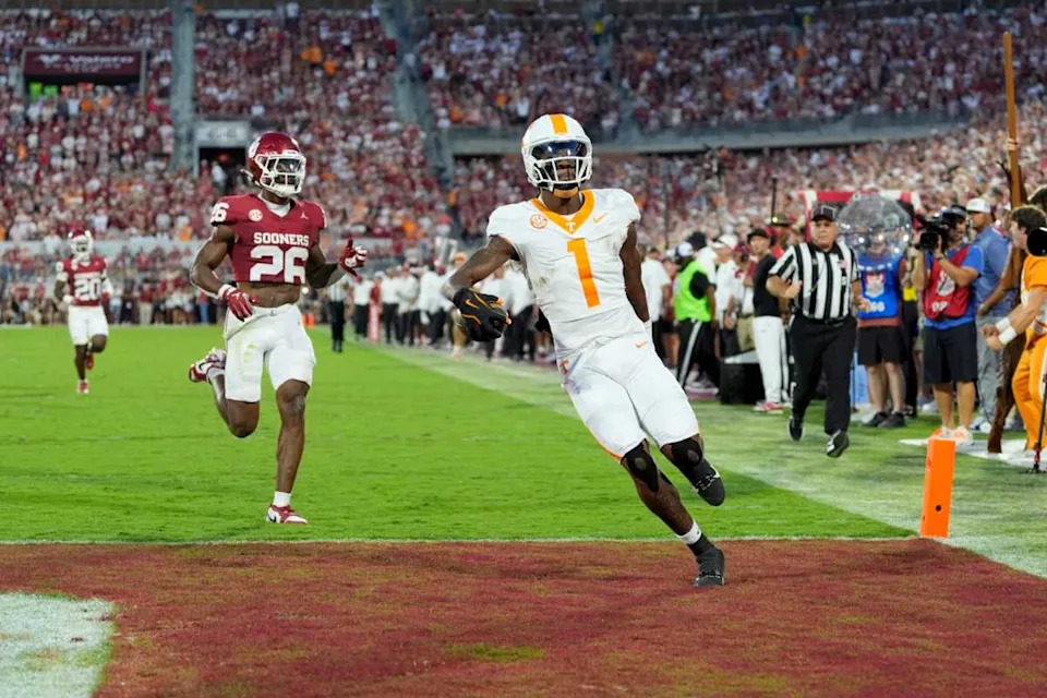 Las Vegas Raiders WR Dont'e Thornton (1).BRYAN TERRY&sol;THE OKLAHOMAN &sol; USA TODAY NETWORK via Imagn Images