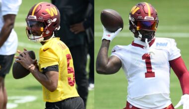 Commanders QB Jayden Daniels excited to let WR Deebo Samuel do all the work on screen passes