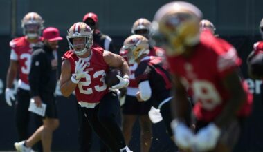 49ers' Brock Purdy clearly misses his top receivers at minicamp
