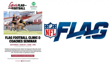 Sign-up for Atlanta Falcons Girls Flag Football Clinic and Coaches Seminar