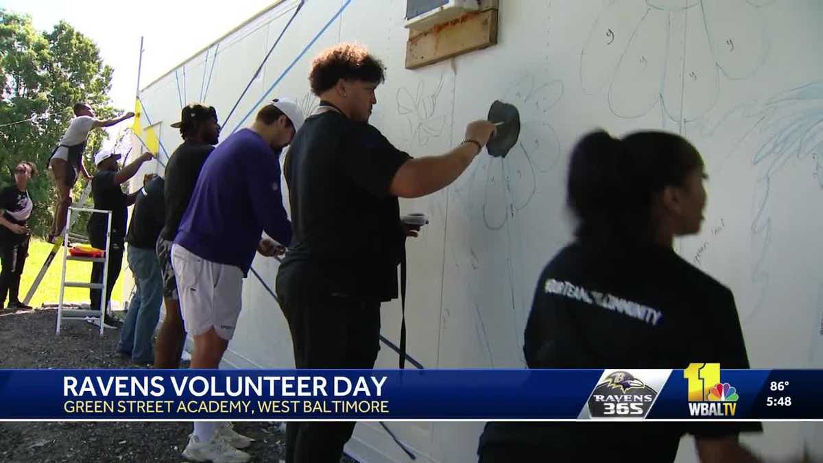 Ravens help enhance Green Street Academy