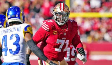 49ers' Trent Williams falls in PFF tackle rankings ahead of 2025 season