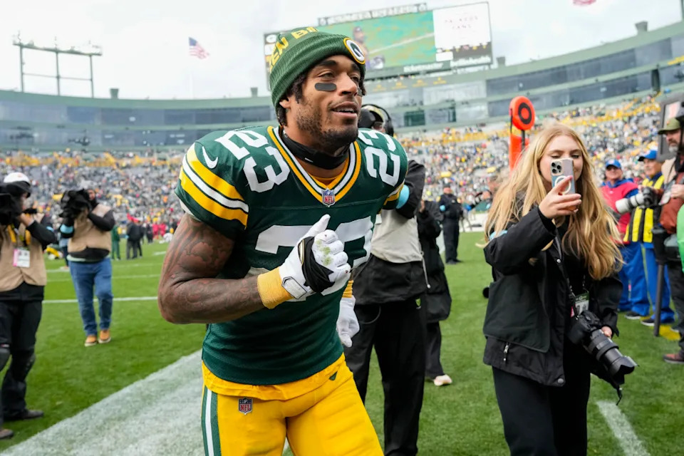 Former Green Bay Packers cornerback Jaire Alexander (23)© Jeff Hanisch-Imagn Images