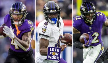 Ravens Have No. 1-Ranked Offensive Triplets
