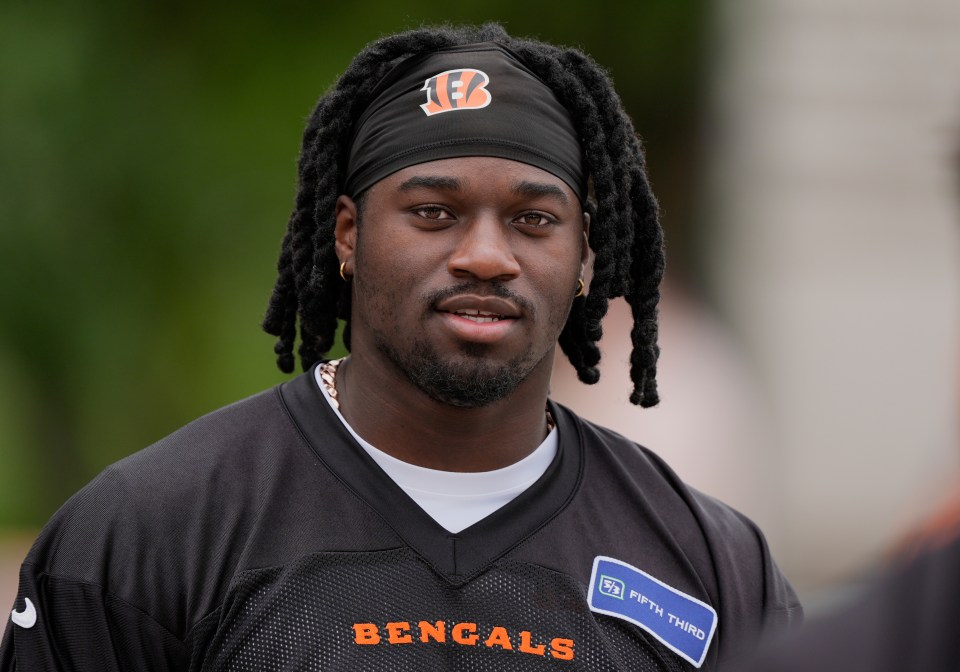 Cincinnati Bengals unsigned draft pick Shemar Stewart arrives for NFL football practice on Tuesday, May 13, 2025, in Cincinnati. (AP Photo/Carolyn Kaster)