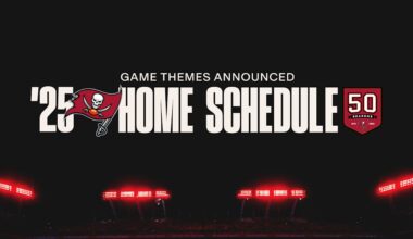 Tampa Bay Buccaneers' 2025 Game Themes Celebrate 50 Seasons, Community Difference-Makers