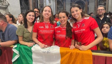 Gaelic football athletes gift Pope Leo a Jubilee jersey
