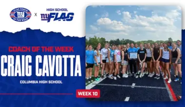 New York Giants name Columbia's Craig Cavotta Flag Football Coach of the Week