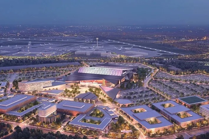 The site, located close to an airport, would also be home to an entertainment complex