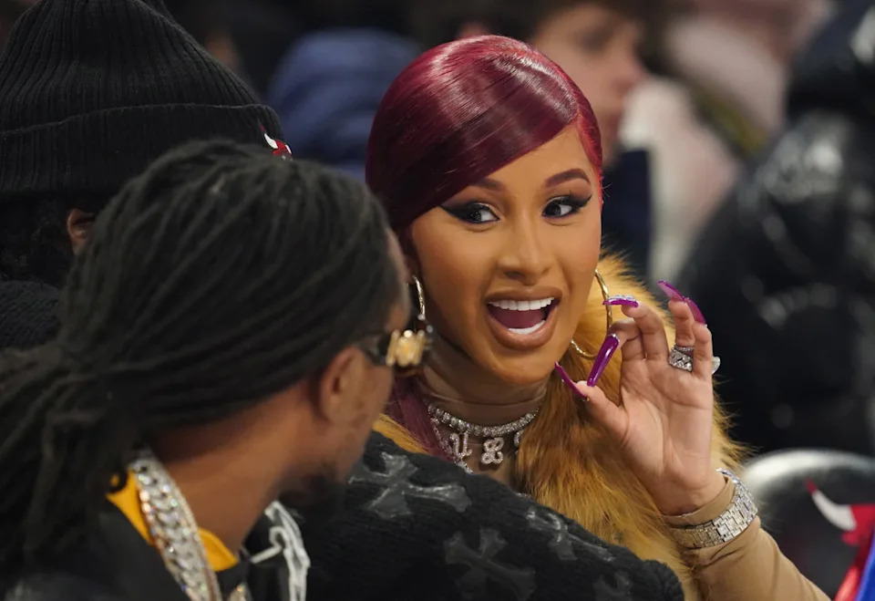 Recording artist Cardi B in attendance during the 2020 NBA All Star Game at United Center. Mandatory Credit: Kyle Terada-Imagn ImagesMandatory Credit&colon; Kyle Terada-Imagn Images