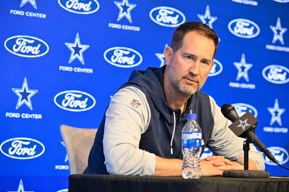 Dallas Cowboys head coach Brian Schottenheimer at a press conference.