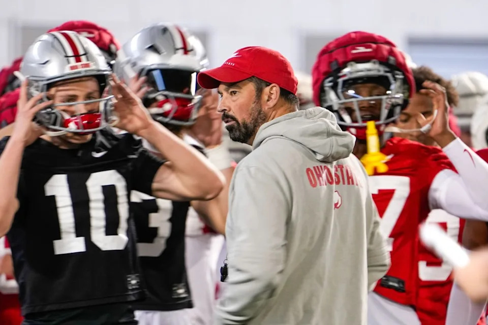 Ohio State Buckeyes football head coach Ryan Day© Samantha Madar&sol;Columbus Dispatch &sol; USA TODAY NETWORK via Imagn Images