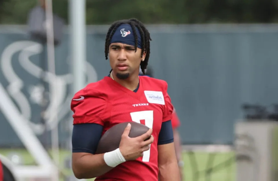 CJ Stroud at a Texans practice.Thomas Shea-USA TODAY Sports
