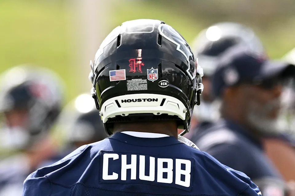 Houston Texans running back Nick Chubb. © Maria Lysaker-Imagn Images