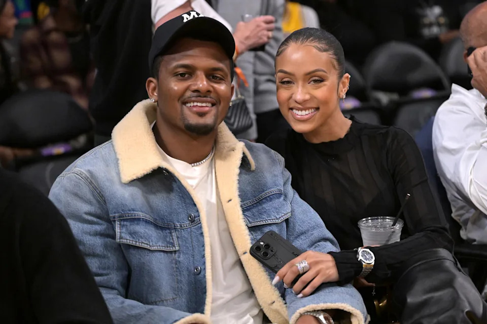 Cleveland Browns quarterback Deshaun Watson and girlfriend Jilly Anais© Jayne Kamin-Oncea-Imagn Images