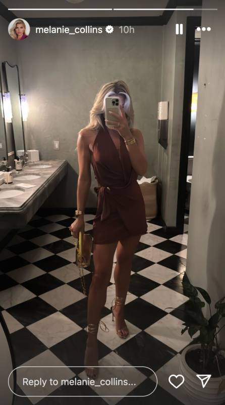 NFL sideline reporter Melanie Collins takes a photo.Melanie Collins/IG.