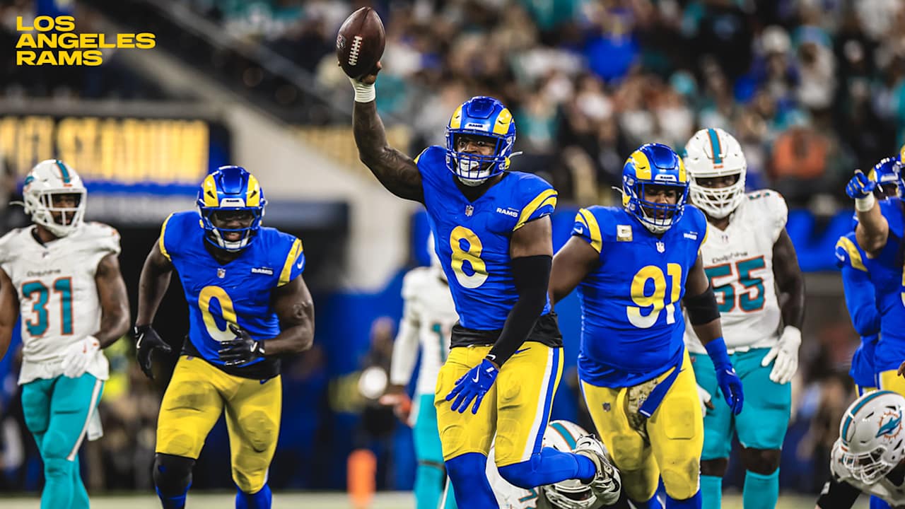 Rams outside linebacker Jared Verse not satisfied with big performance against Miami on Monday Night Football, despite strip sack, fumble recovery and two tackles for loss