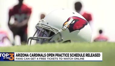 Arizona Cardinals 2025 open practice schedule released