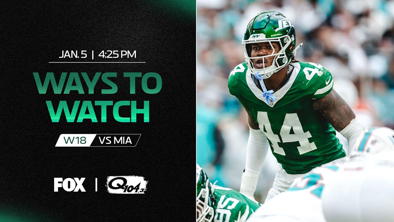 New York Jets vs Miami Dolphins Ways to Watch, Listen and Follow