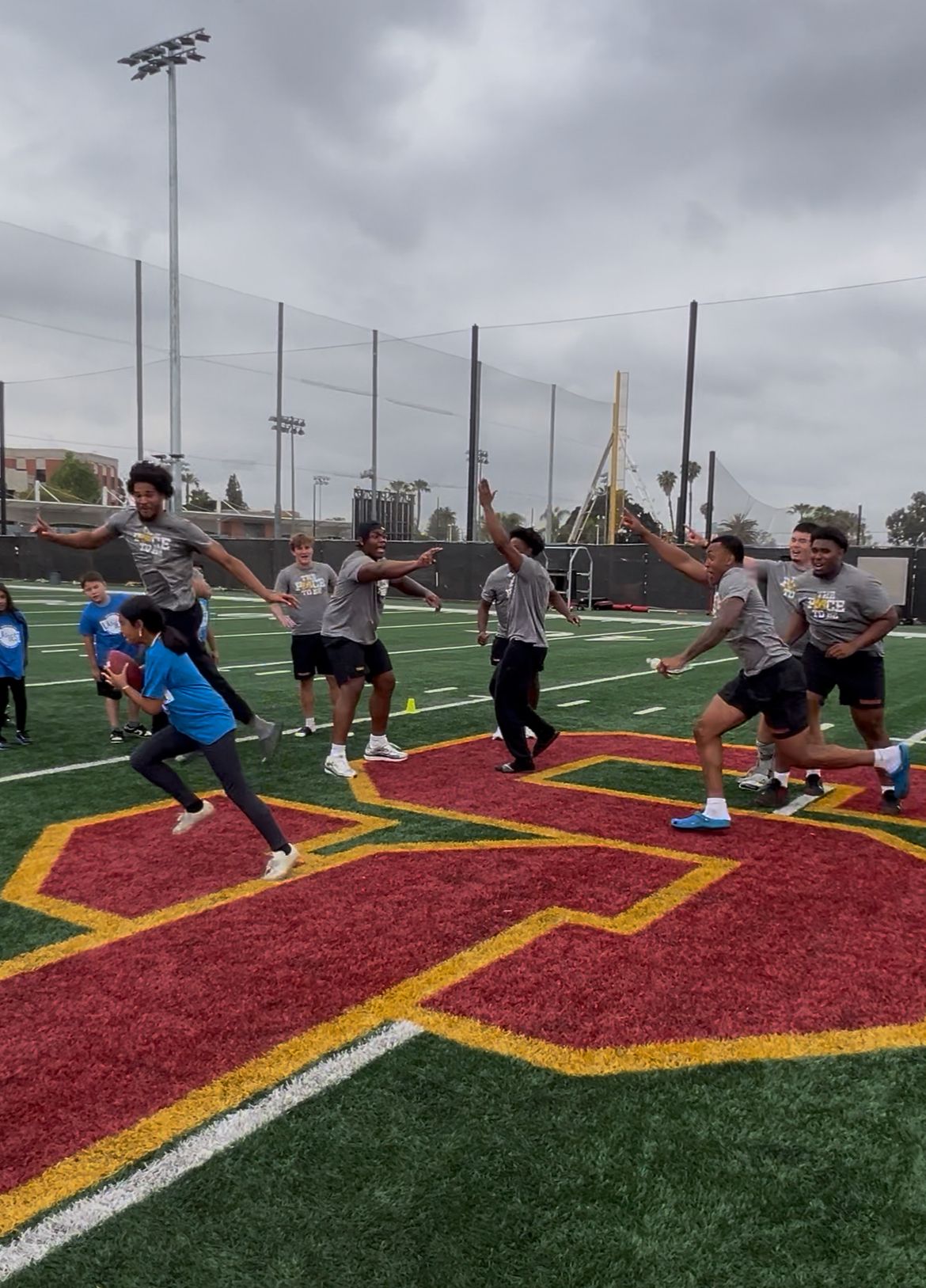 A breakaway touchdown leaves the players ecstatic