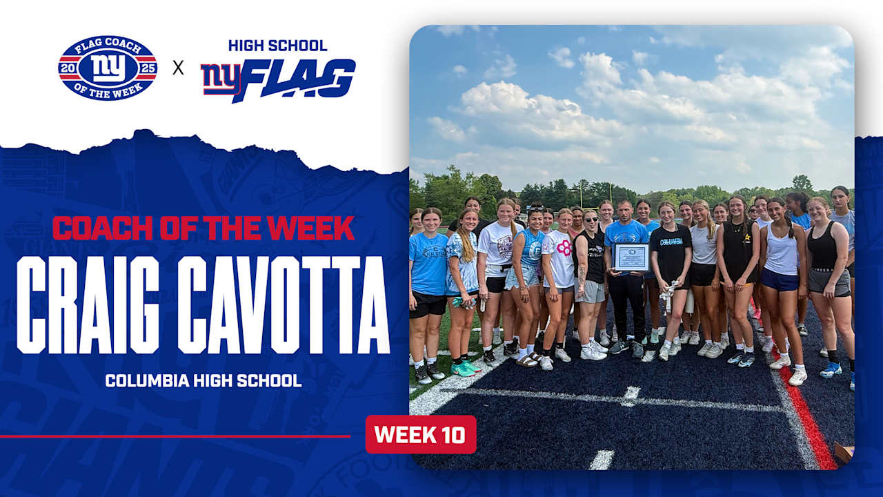 Giants name Somers' Katie DiChiaro Flag Football Coach of the Year