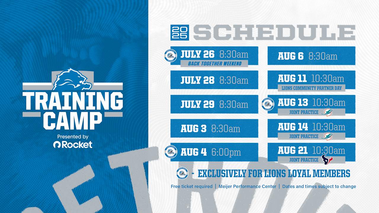 Detroit Lions 2025 Training Camp presented by Rocket