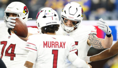 Cardinals Trey McBride and Kyler Murray rank inside the top 20 for top QB-pass catcher duos in the ...