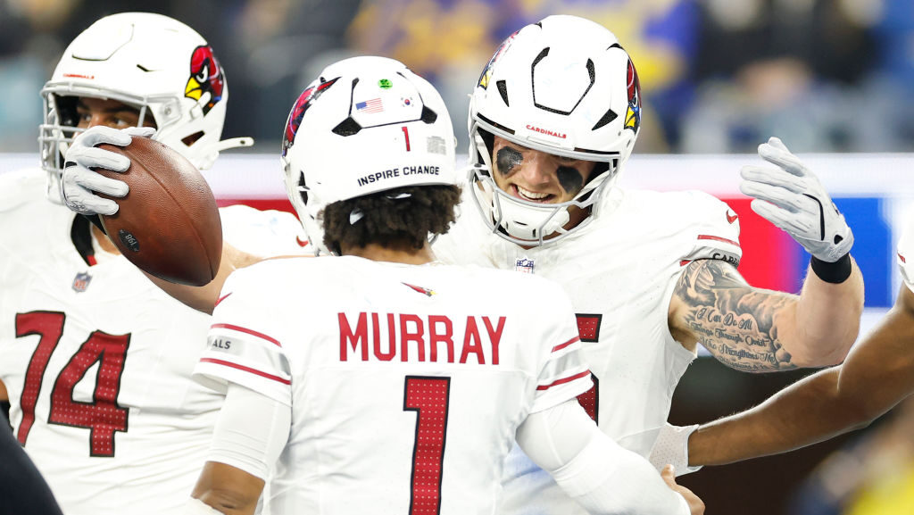 Cardinals Trey McBride and Kyler Murray rank inside the top 20 for top QB-pass catcher duos in the ...