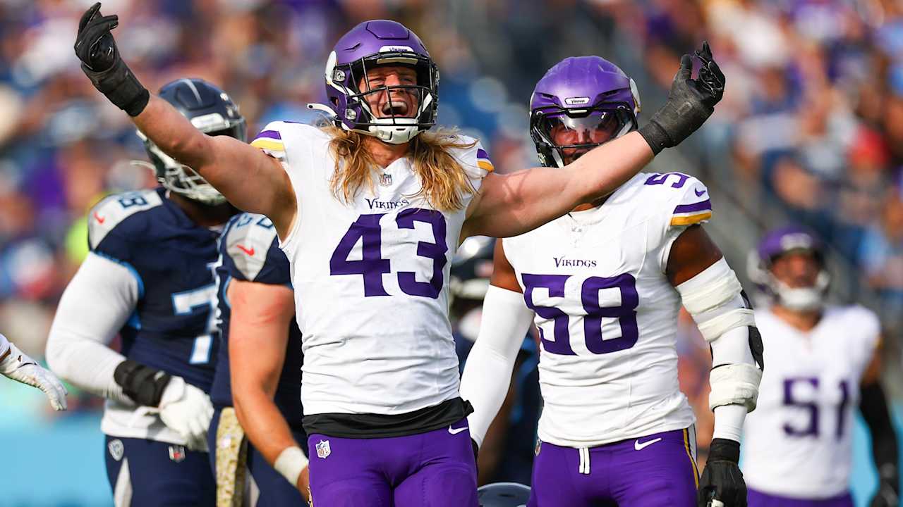 Vikings Edge Rushers Lead Charge with 4 of 5 Sacks & 7 QB Hits in Win Over Titans