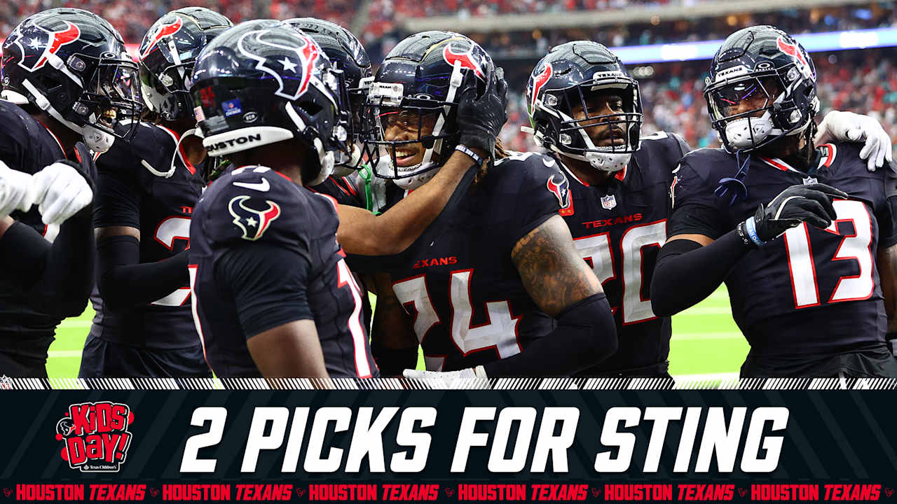 "1 of a kind": CB Derek Stingley, Jr. snares 2 INT in 4th quarter vs. Dolphins