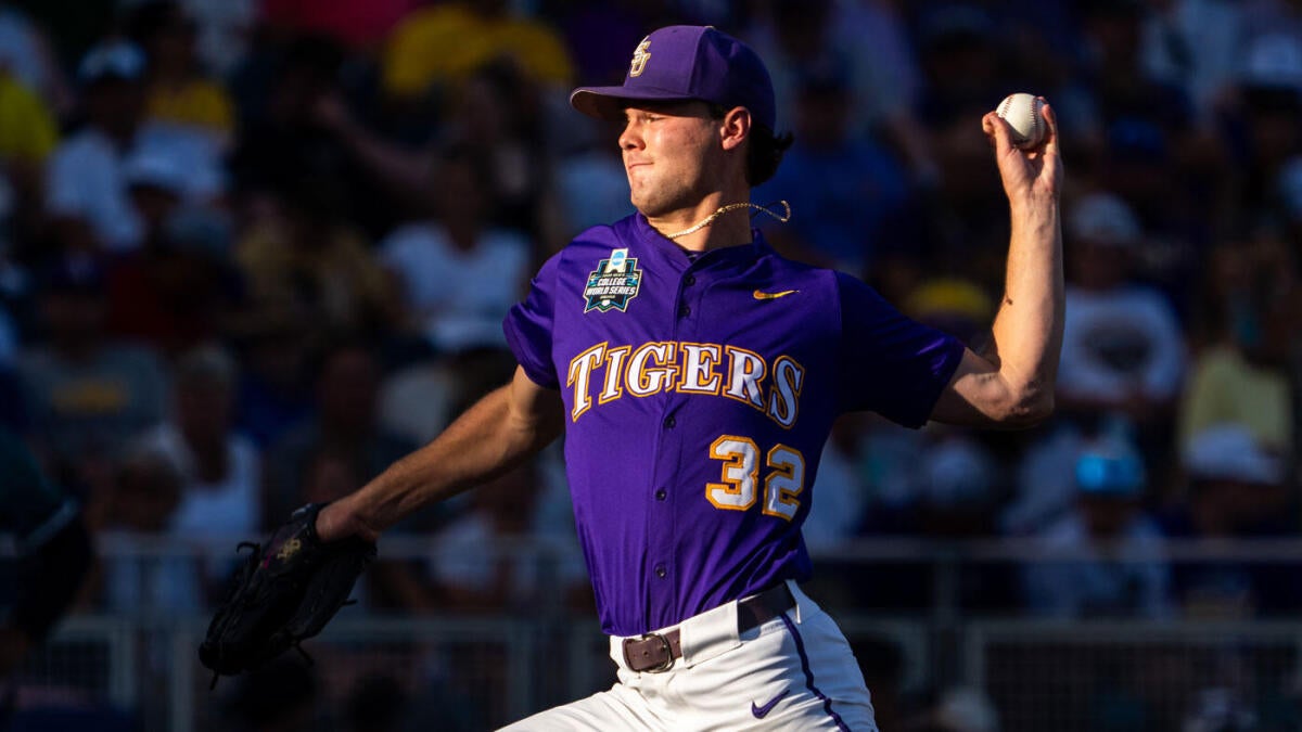 2025 College World Series score, results: LSU takes Game 1 vs. Coastal Carolina with stunning pitching display