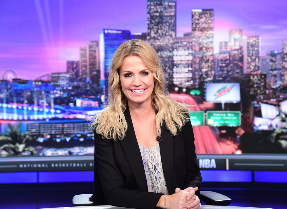 Michelle Beadle on the set of NBA Countdown.