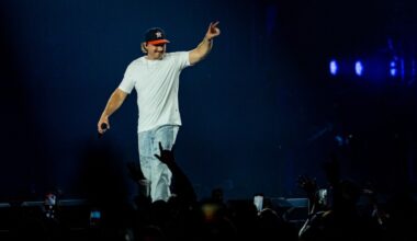 Morgan Wallen Walks Out With Andre Johnson at Houston Tour Launch