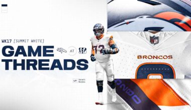 Broncos to wear Summit White jerseys and pants vs. Bengals