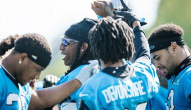 Panthers raising competition with games within practice; defense takes Tuesday win.
