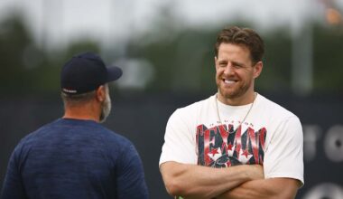 J.J. Watt checks in at Texans Minicamp on Wednesday