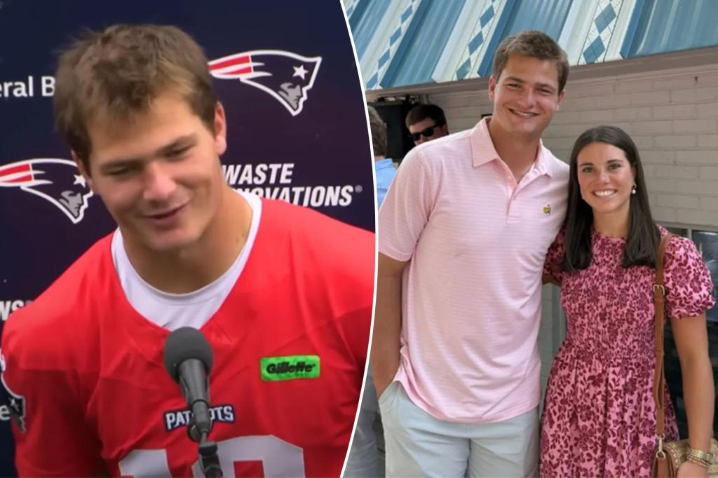 Patriots QB Drake Maye lets marriage plans slip
