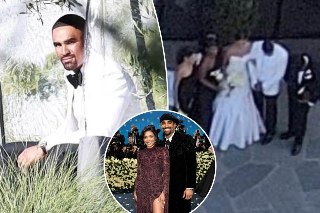 Eagles' Jalen Hurts weds Bry Burrows in scenic Napa Valley ceremony