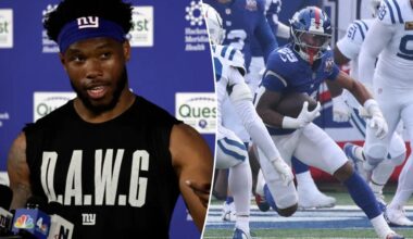 What Giants running back ordered off Amazon to help biggest weakness