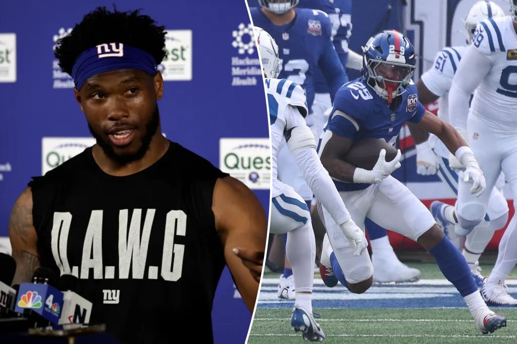 What Giants running back ordered off Amazon to help biggest weakness